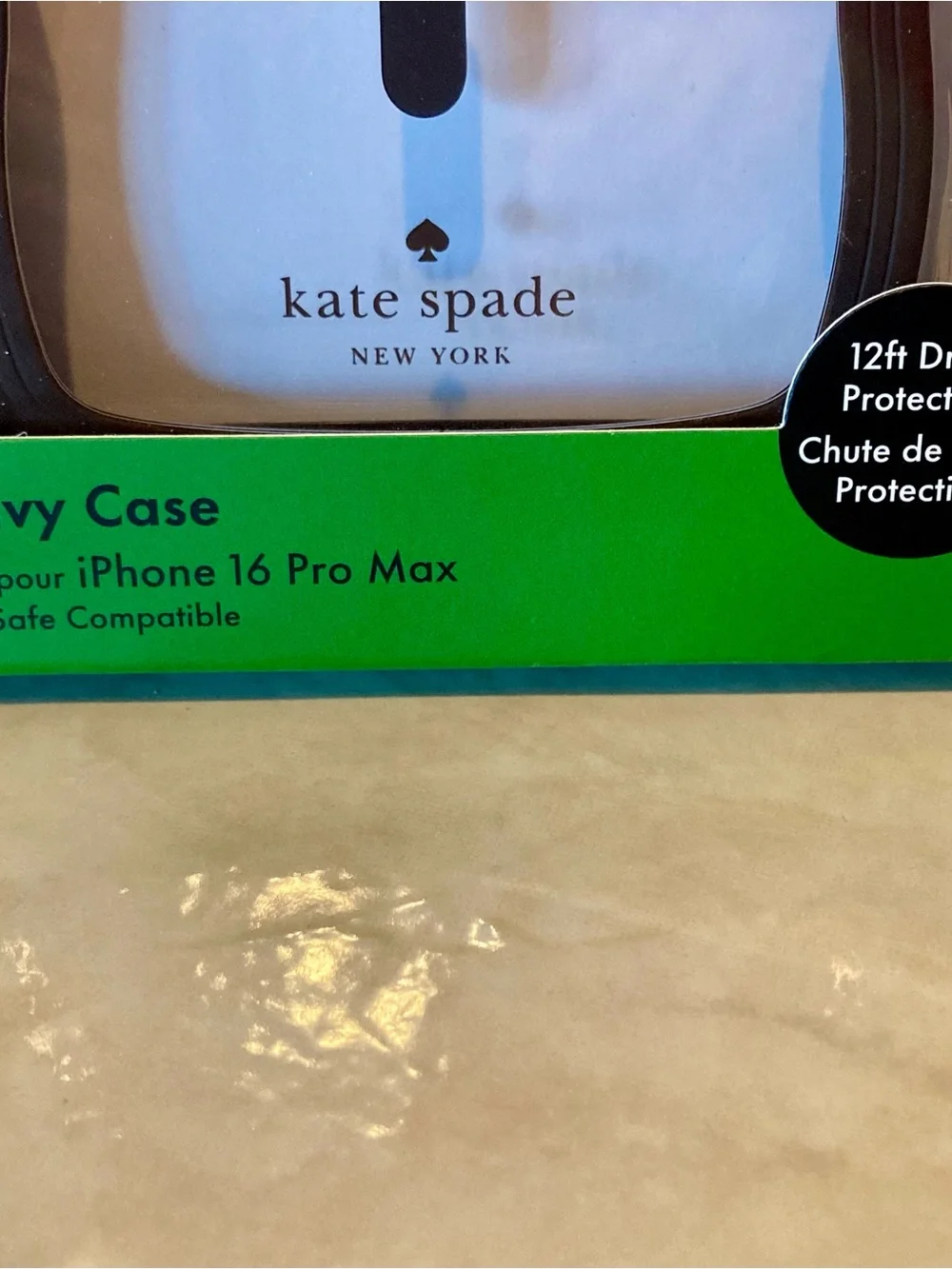 NIB kate spade New York Black Wavy iPhone 16 Pro Max Case